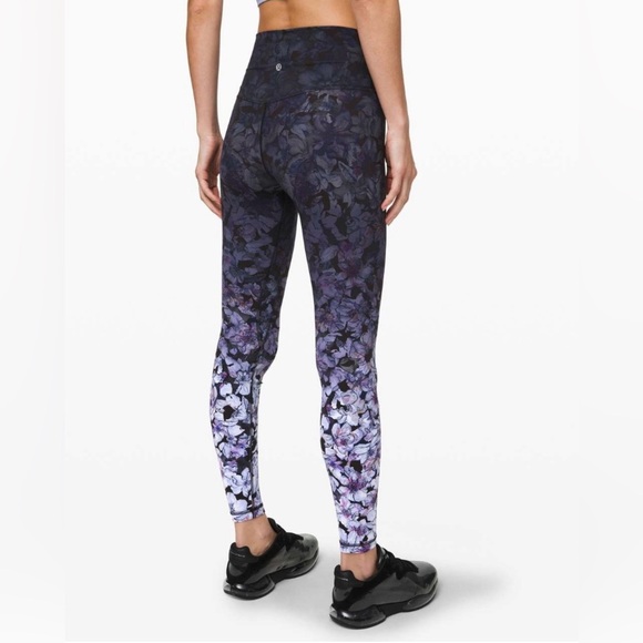 Rare Lululemon Align Pant 28” Nightfall Blossom Multi Purple Floral Leggings Sz4 - Picture 1 of 8